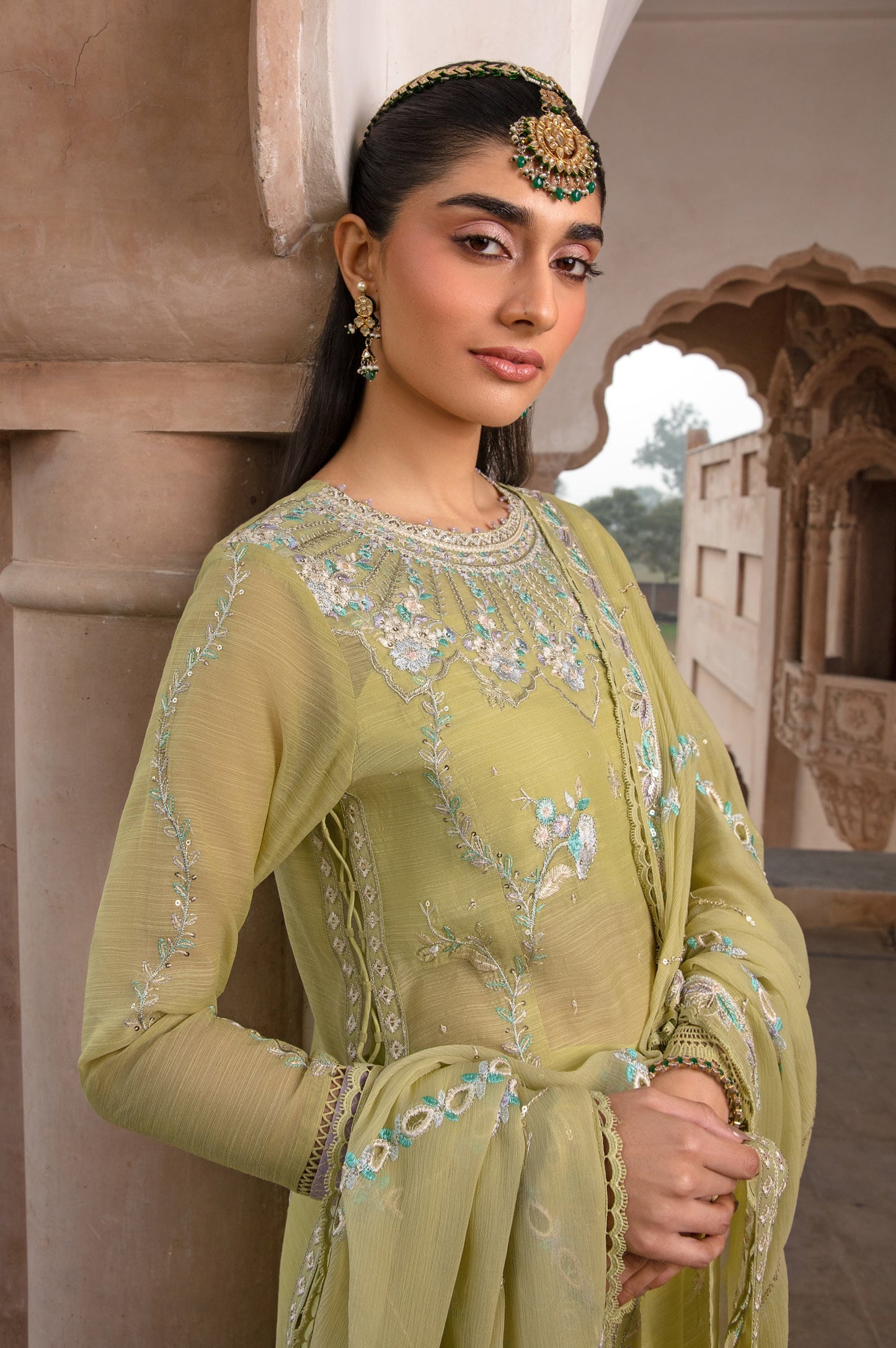 3 Piece Embroidered Monar Suit