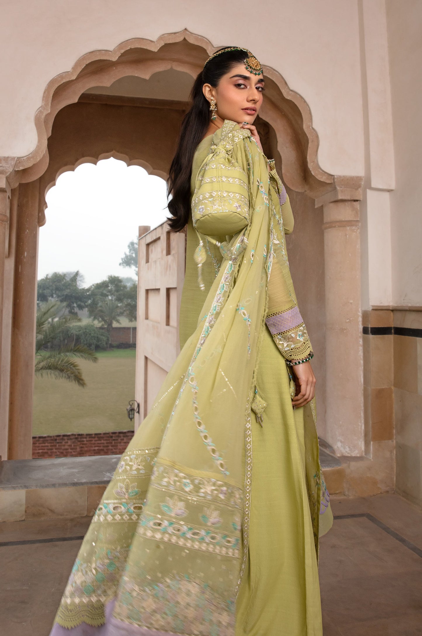 3 Piece Embroidered Monar Suit