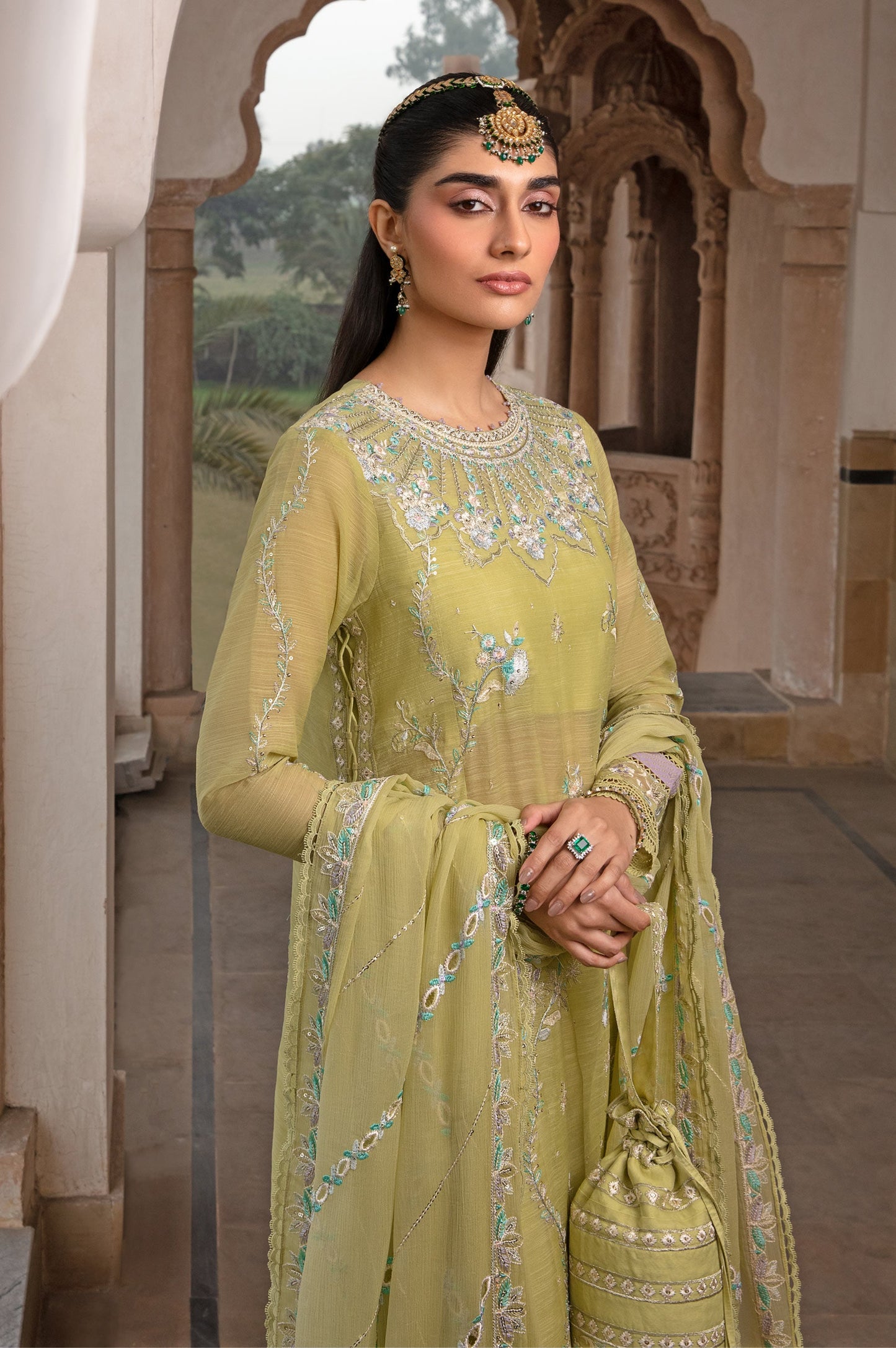 3 Piece Embroidered Monar Suit