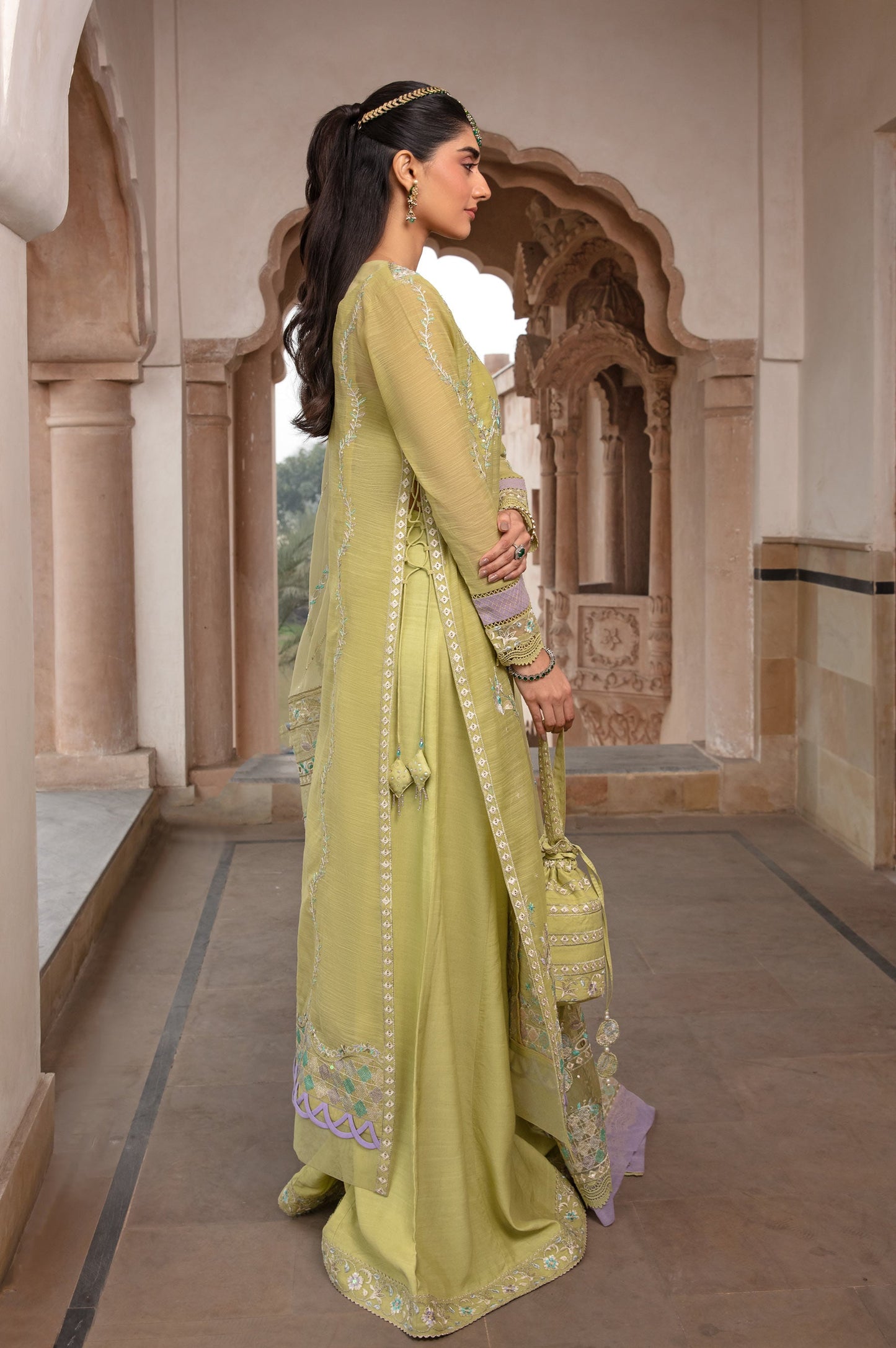 3 Piece Embroidered Monar Suit