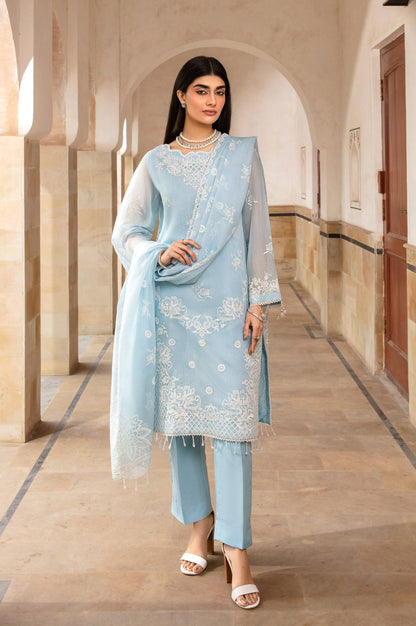 3 Piece Embroidered Manar Suit