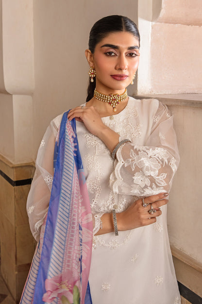 3 Piece Embroidered Organza Suit