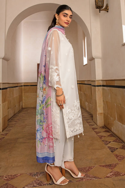 3 Piece Embroidered Organza Suit