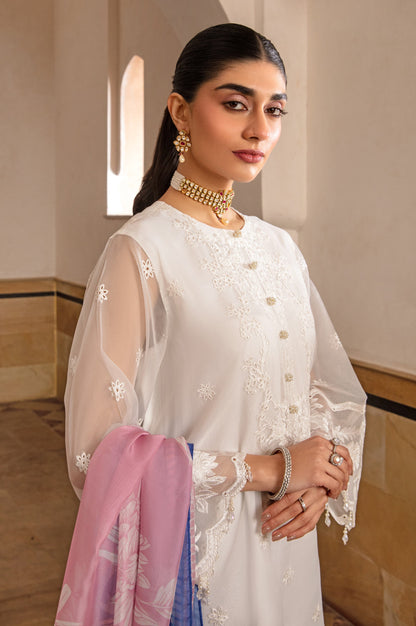 3 Piece Embroidered Organza Suit