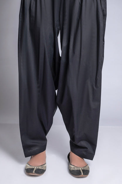 Basic Plain Shalwar - Black