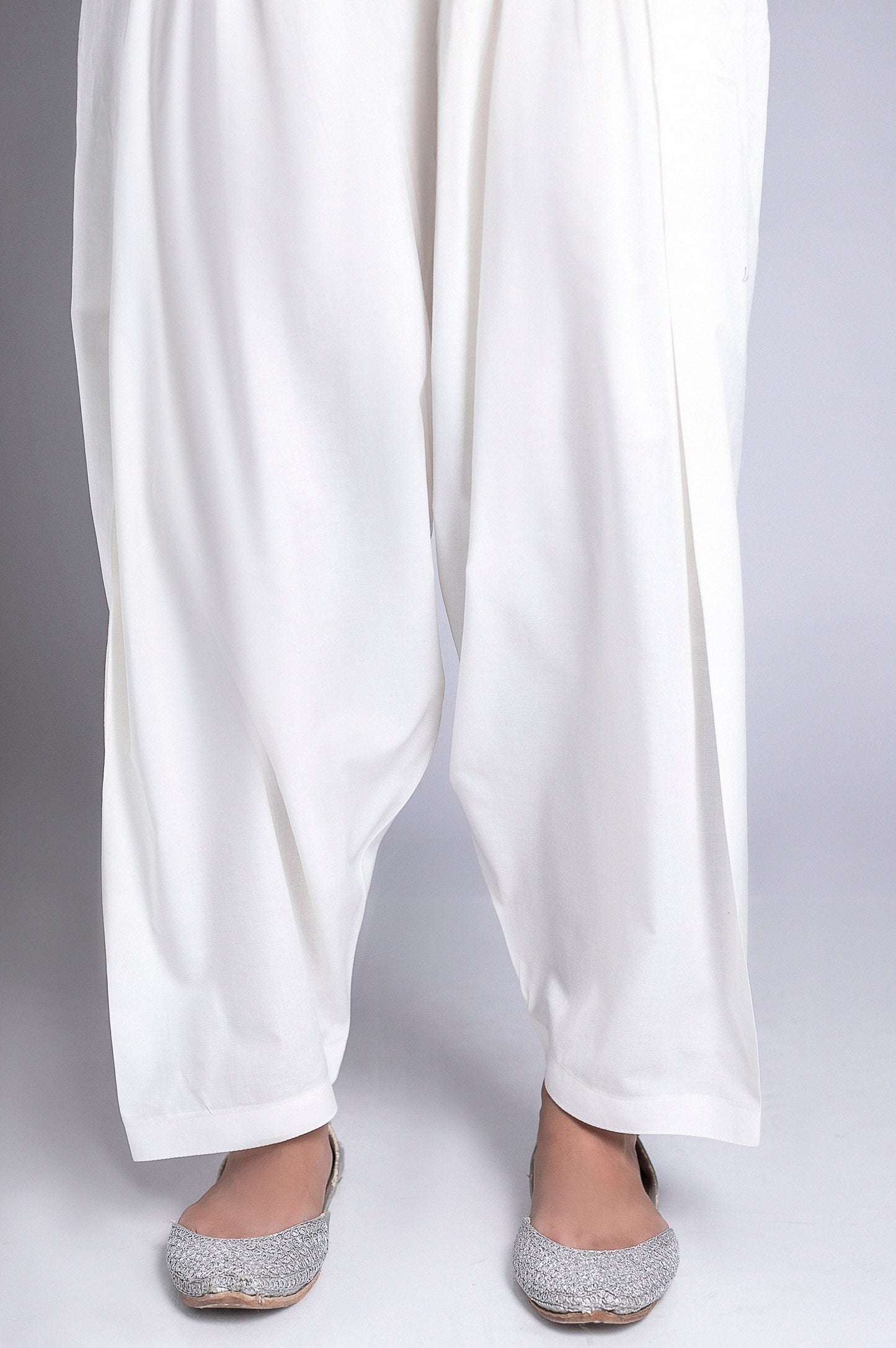 Basic Plain Shalwar - White