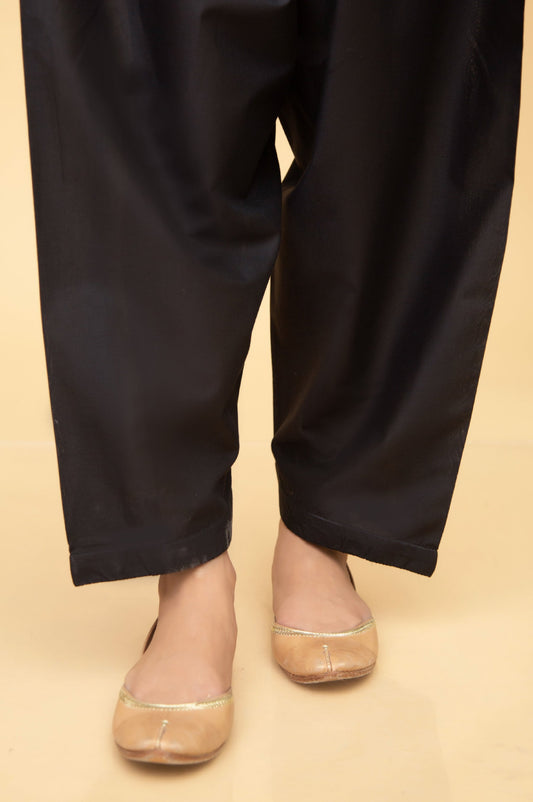 Basic Cambric Shalwar - Black