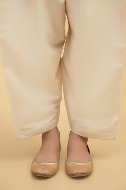 Basic Cambric Shalwar - Beige