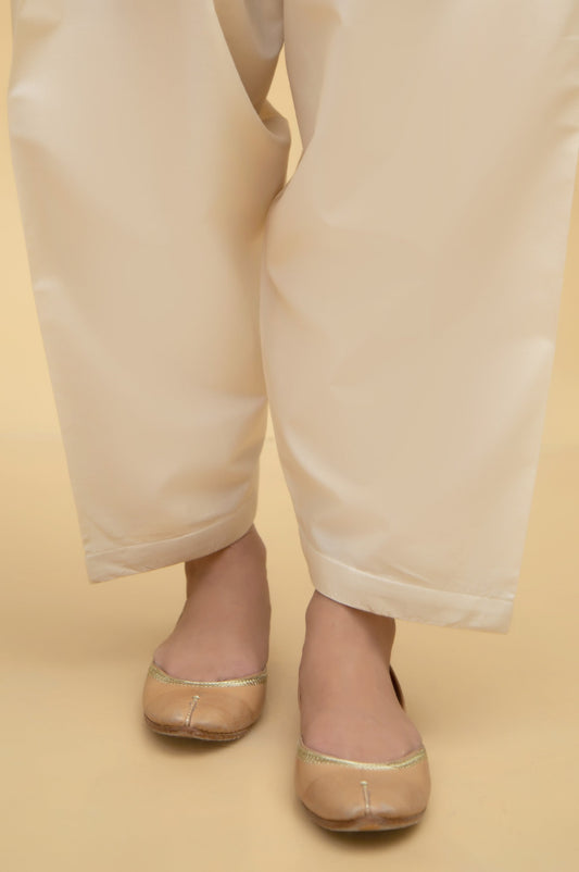 Basic Cambric Shalwar - Beige
