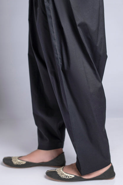 Basic Plain Shalwar -Black