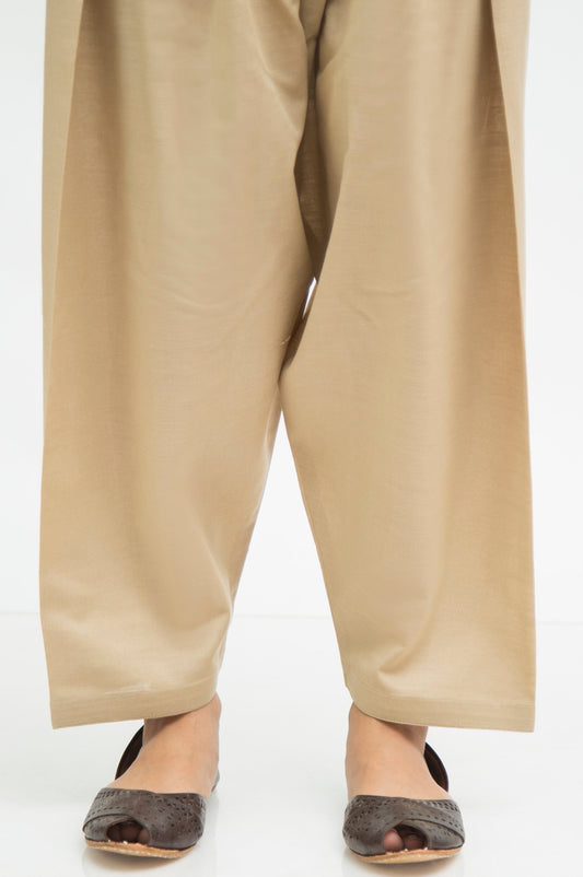 Basic Plain Khaddar Shalwar -Beige