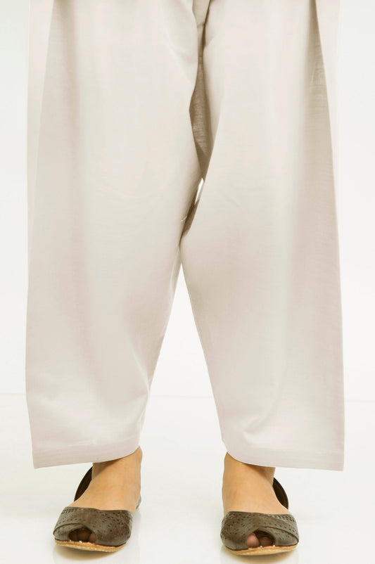 Basic Plain Khaddar Shalwar - Off White