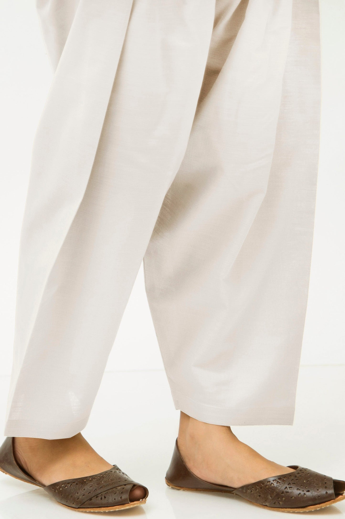 Basic Plain Khaddar Shalwar - Off White