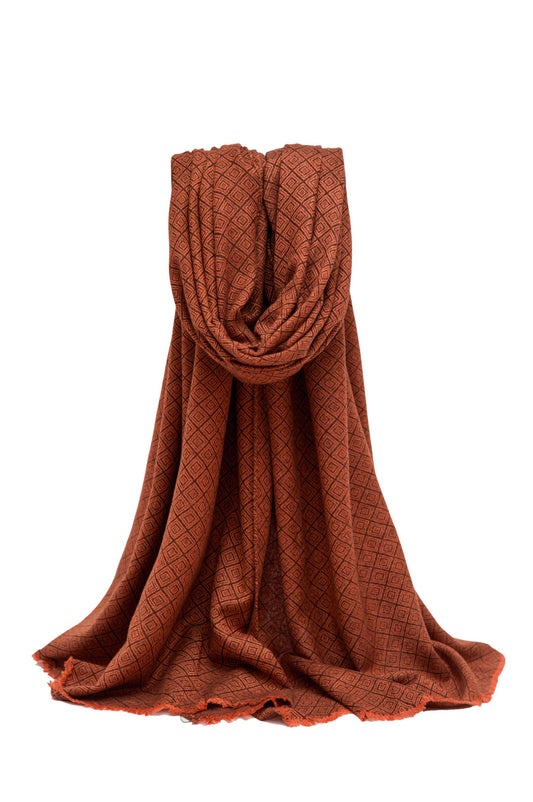Pattern Brushed Scarf