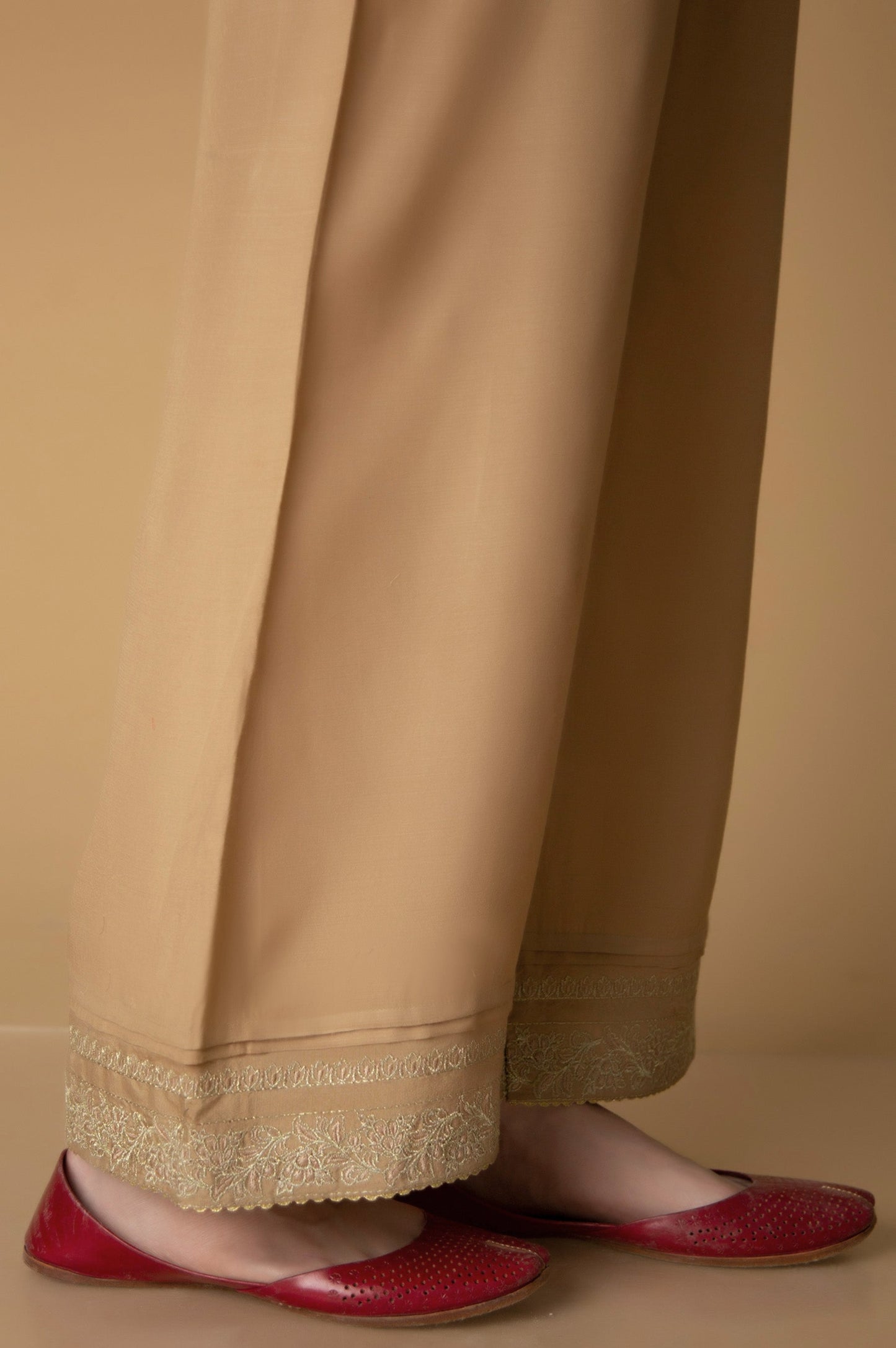 Embroidered Rawsilk Culotte