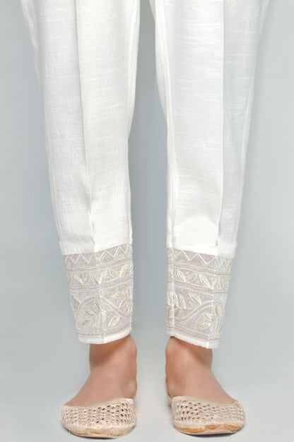 Embroidered Cigarette Pants