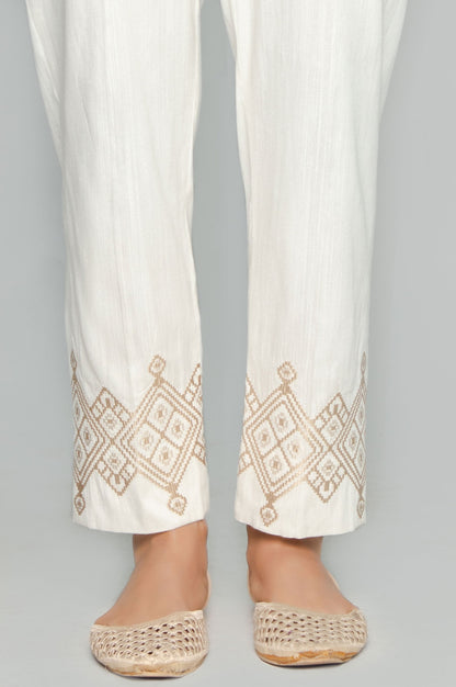 Embroidered Cigarette Pants