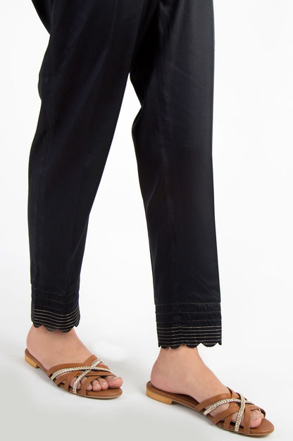Embellished Cigarette Pants - Black