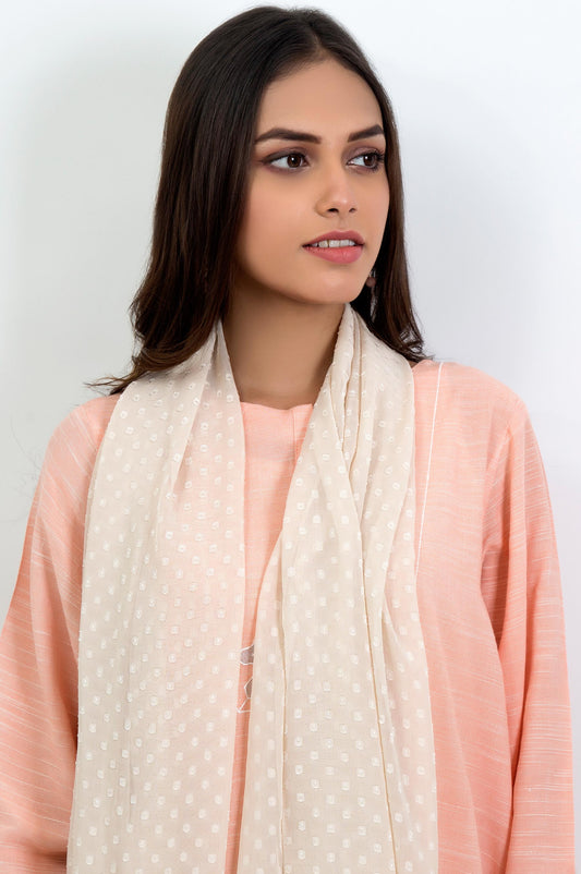 Chiffon Embossed Solid - Light Beige