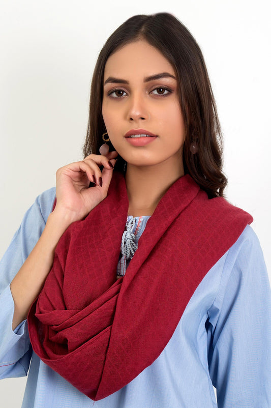 Jacquard Scarf - Ruby Pink