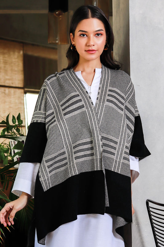 Tartan Stripes Cape Shawl