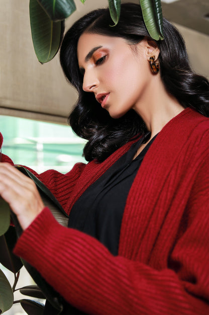 Open Front Shawlneck Cardigan