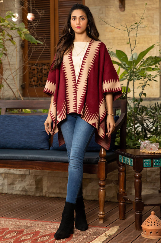 Dual Tone Cape Shawl