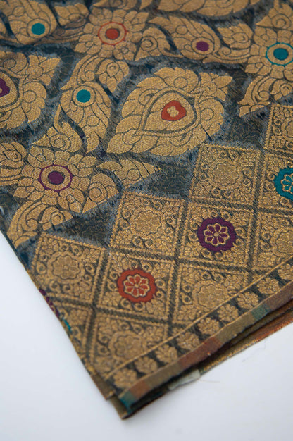 Printed Jacquard Dupatta - Teal