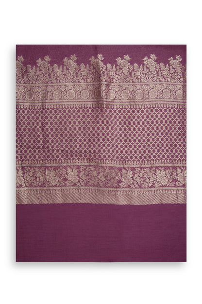Printed Jacquard Dupatta - Purple