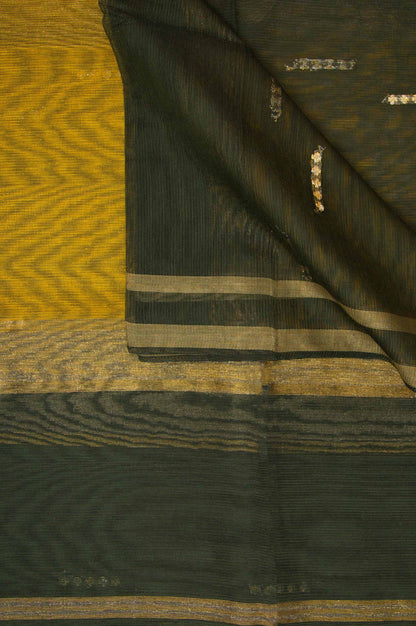 Printed Khaddi Net Dupatta - Green