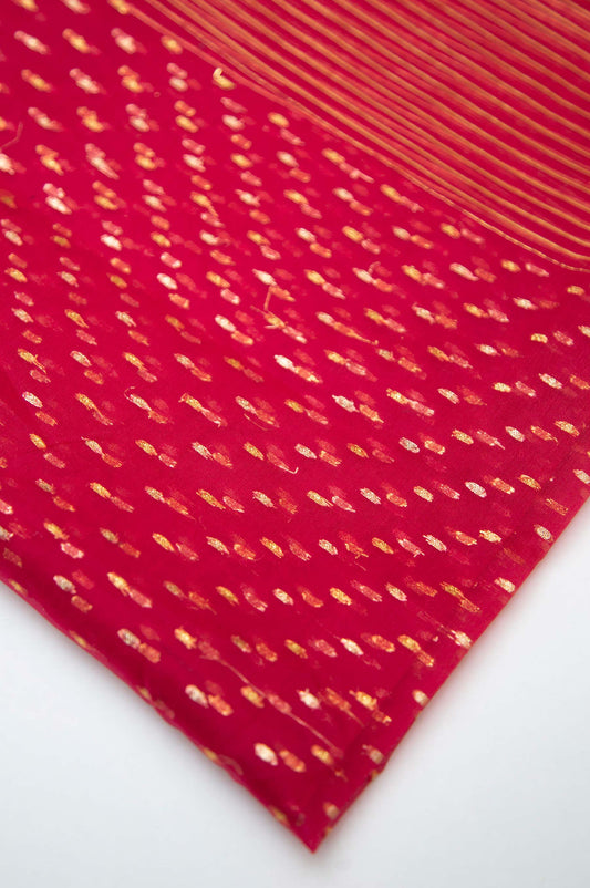 Printed Organza Dupatta - Pink