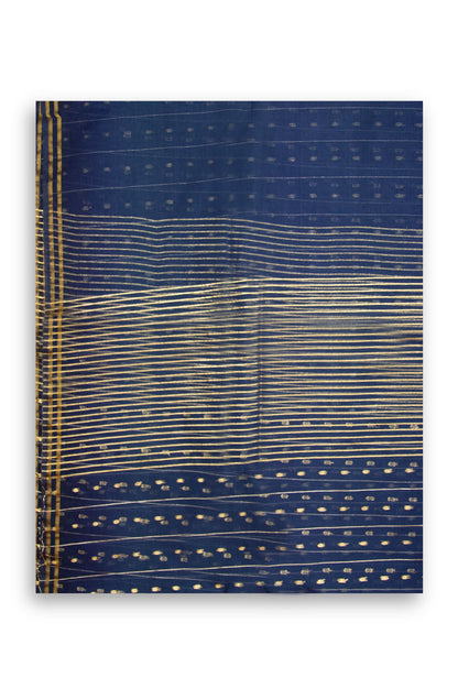 Printed Organza Dupatta - Blue