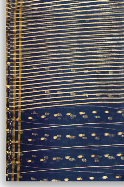 Printed Organza Dupatta - Blue