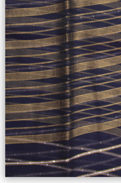 Printed Woven Zari Gold Dupatta - Copper