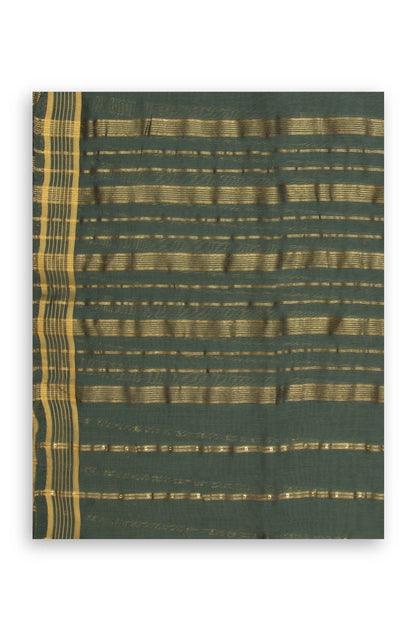 Printed Woven Zari Gold Dupatta - Maroon