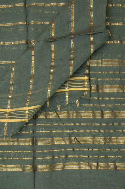 Printed Woven Zari Gold Dupatta - Maroon