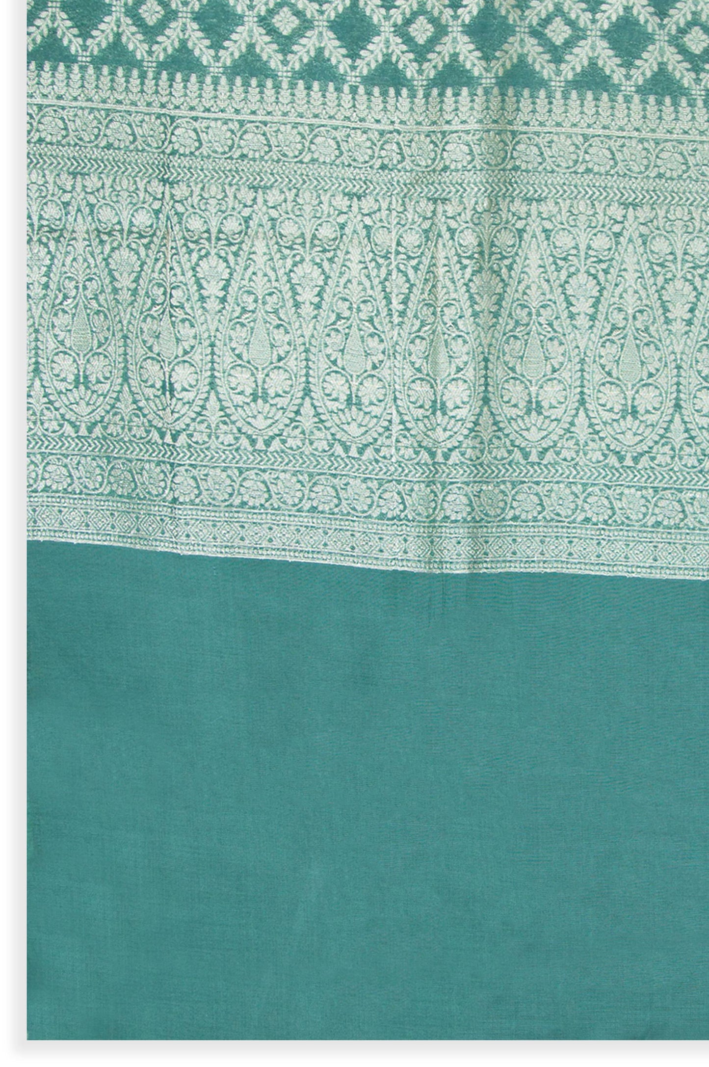 Printed Dyed Jacquard Dupatta - Green