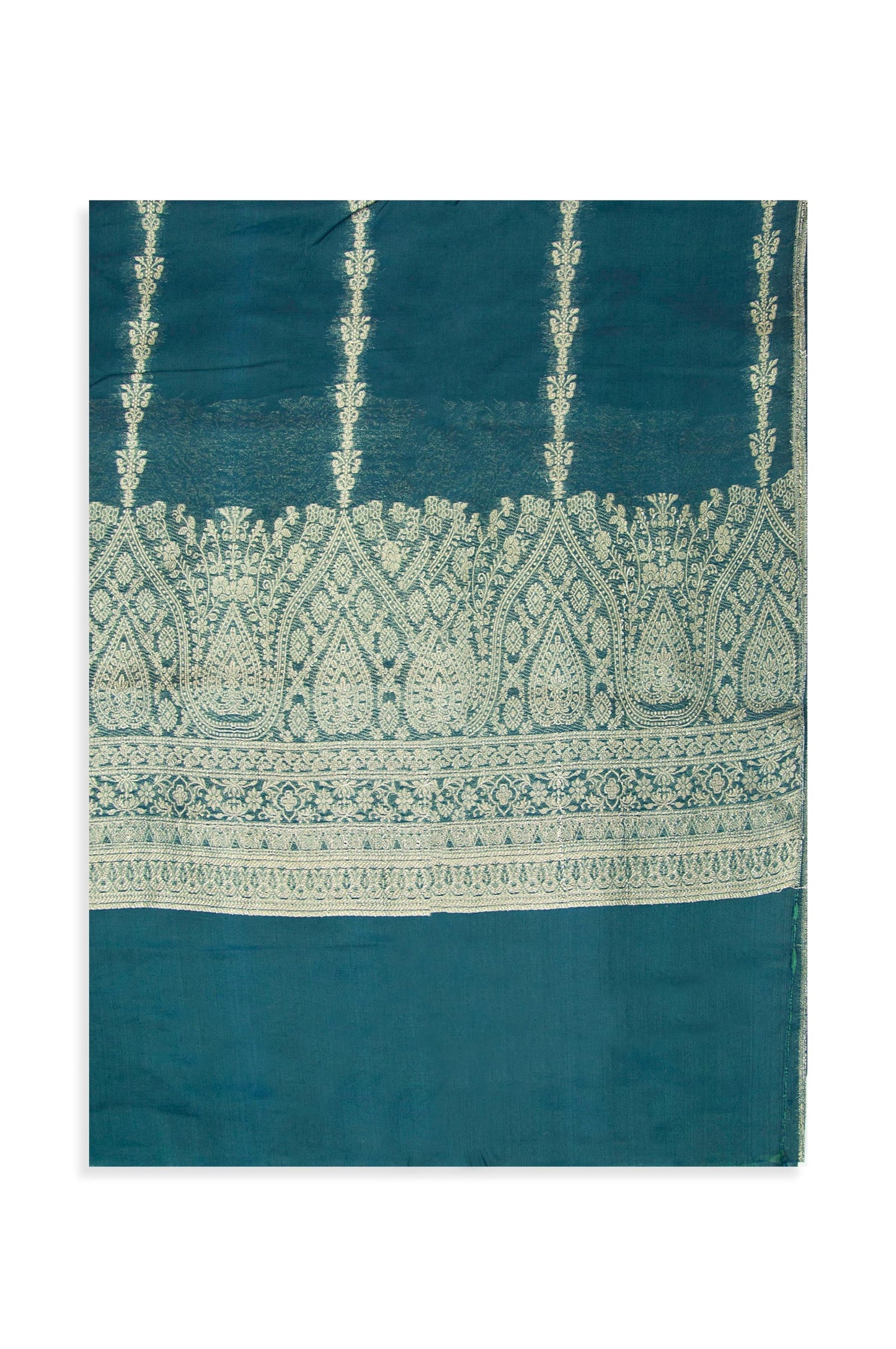 Printed Jacquard Dupatta - Green