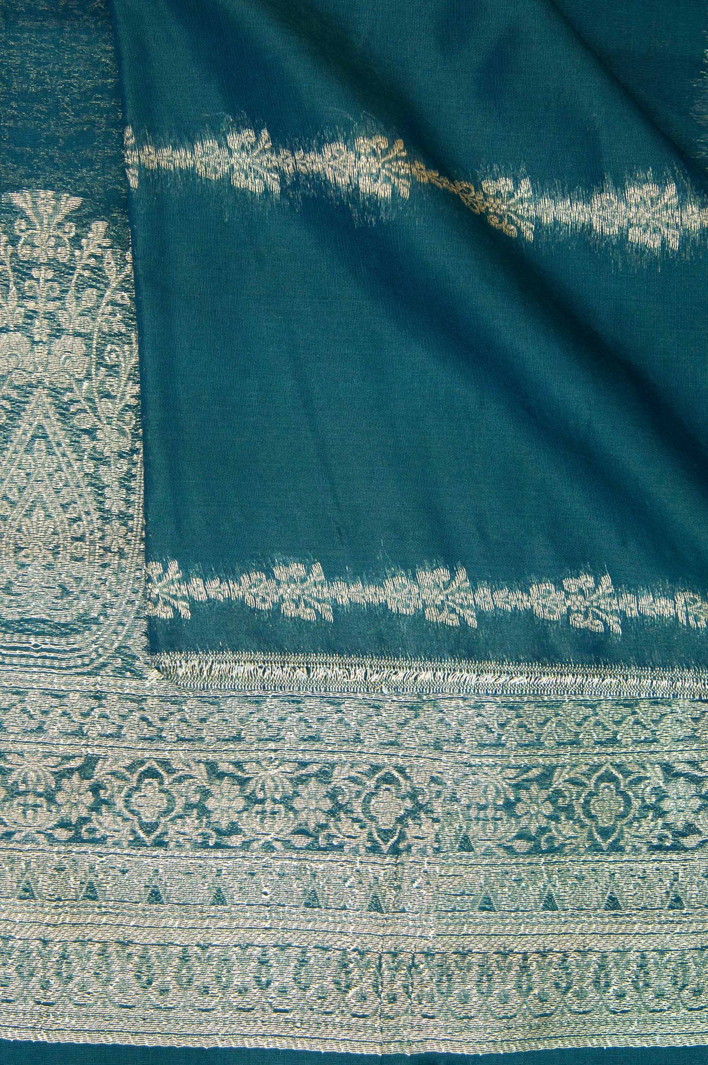 Printed Jacquard Dupatta - Green