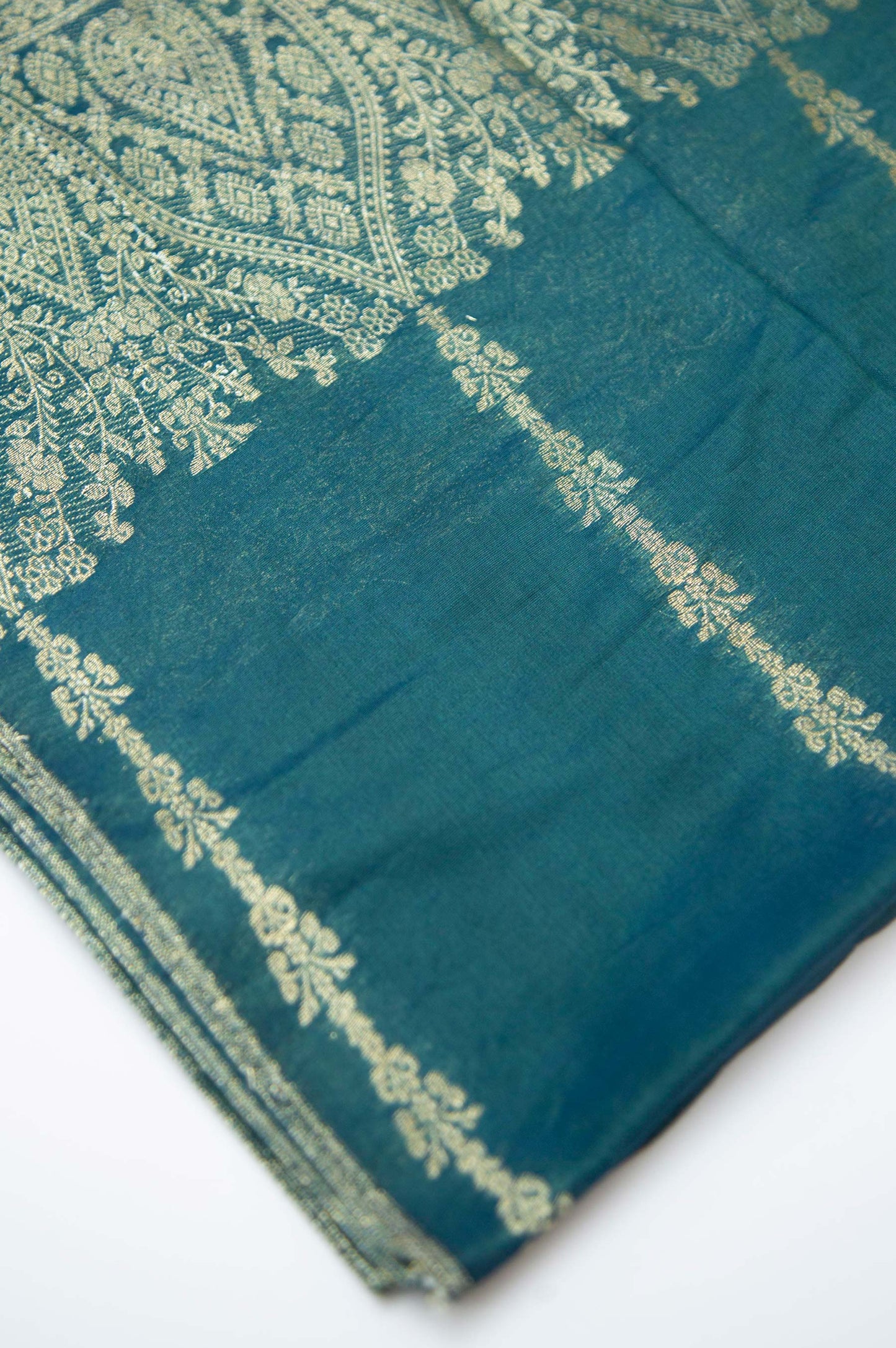 Printed Jacquard Dupatta - Green