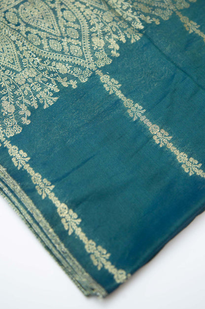 Printed Jacquard Dupatta - Green