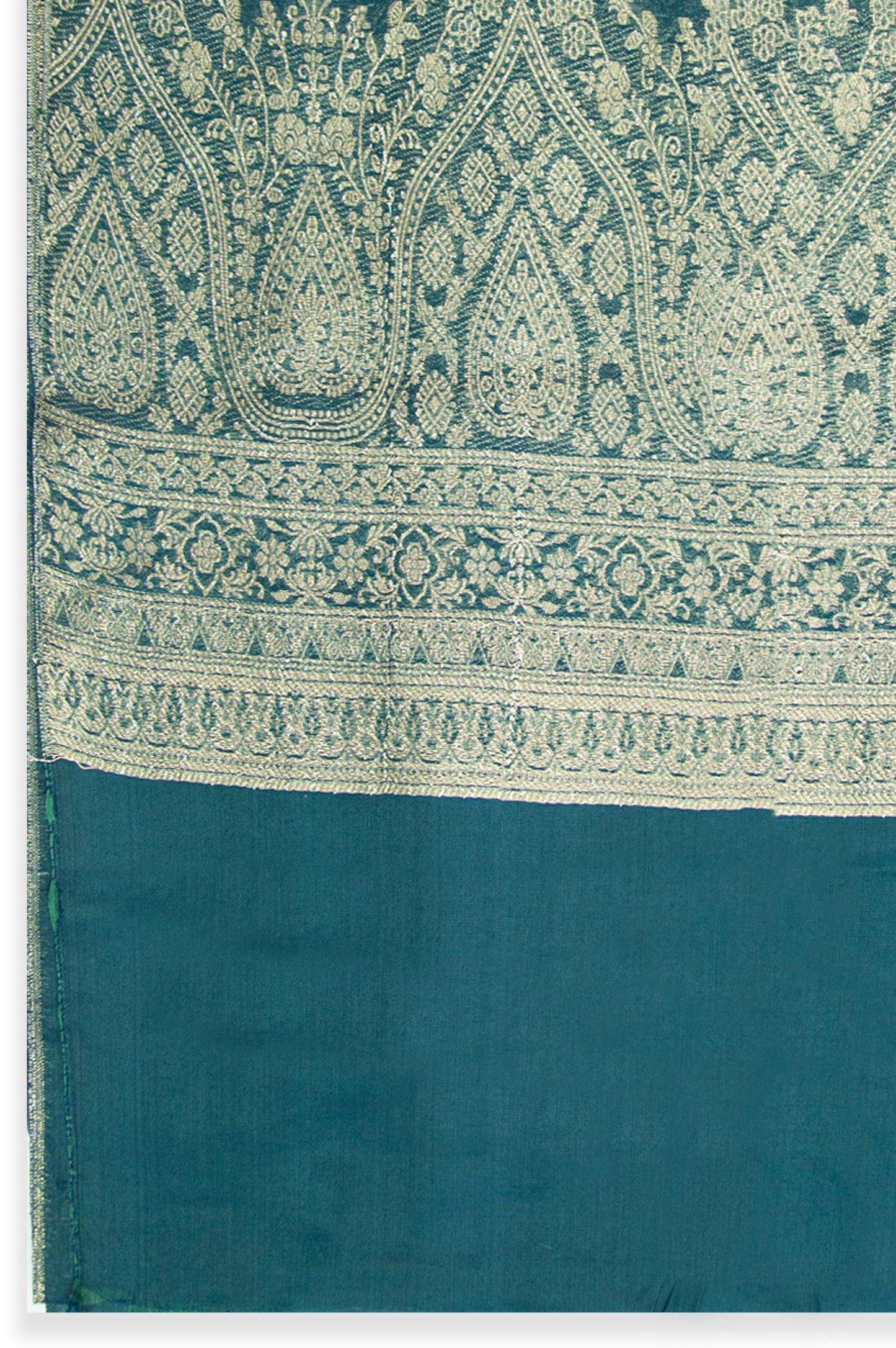 Printed Jacquard Dupatta - Green