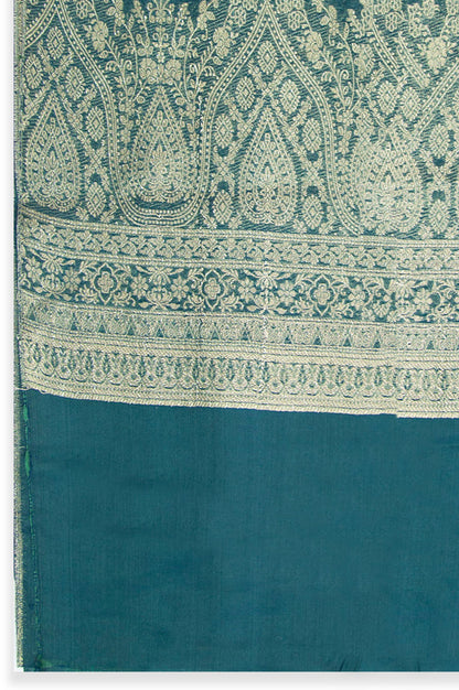 Printed Jacquard Dupatta - Green