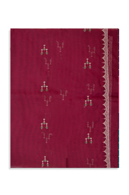 Printed Organza Dupatta - Maroon