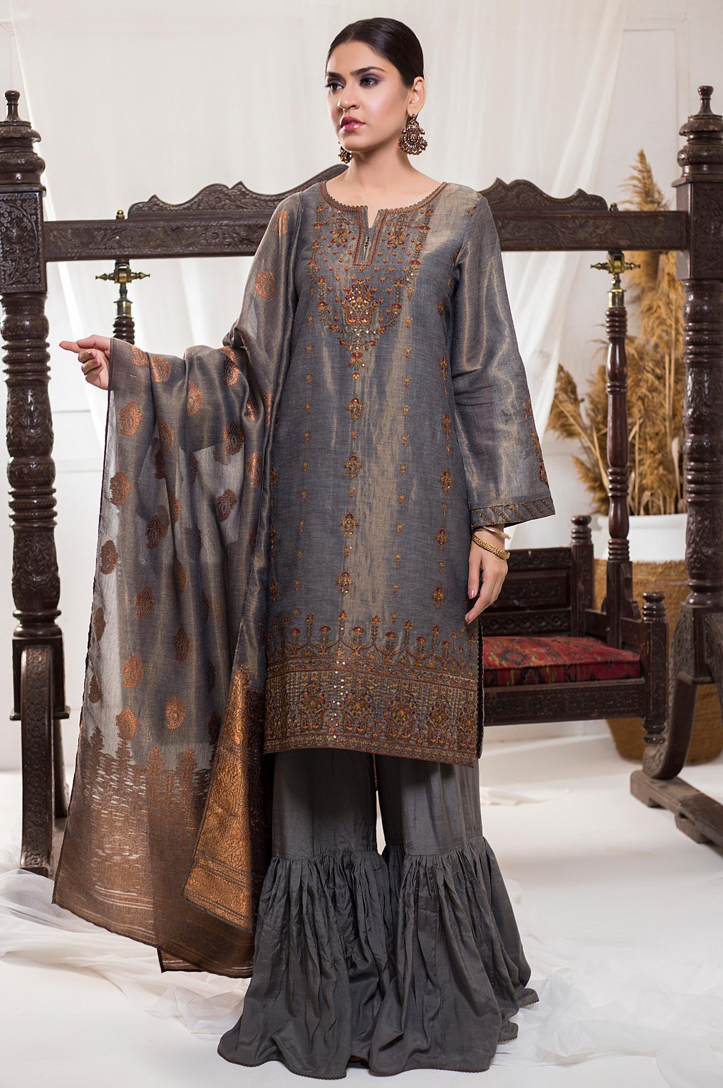 3 Piece Unstitched Embroidered Mysuri Suit