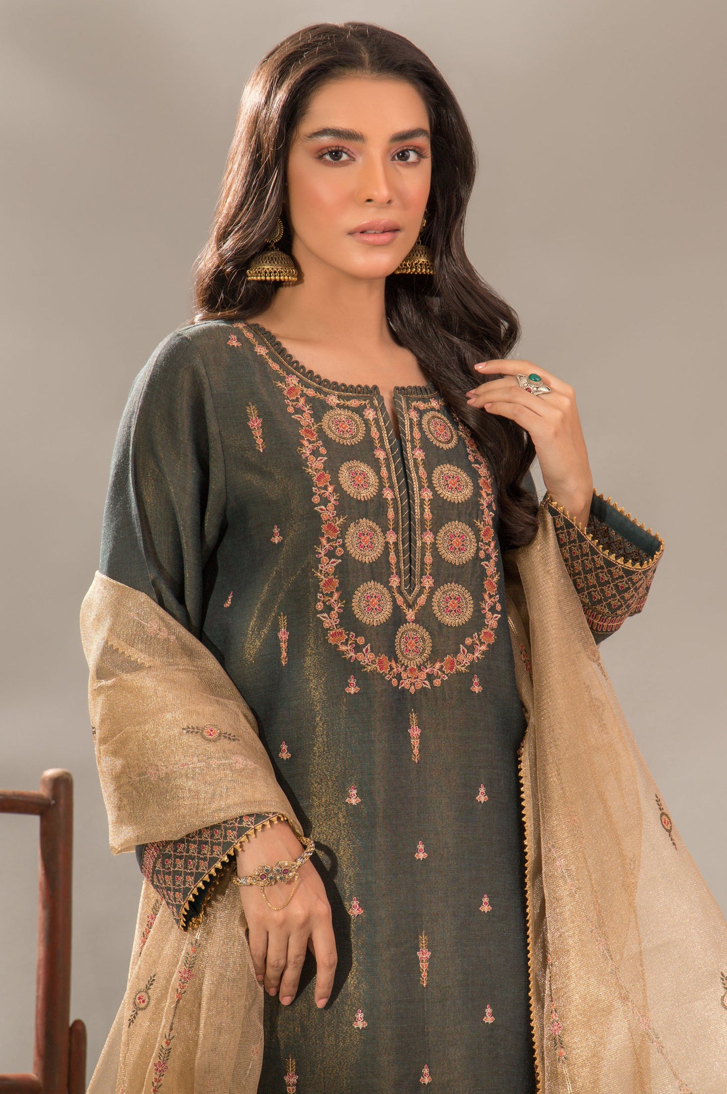 3 Piece Unstitched Embroidered Mysuri Suit