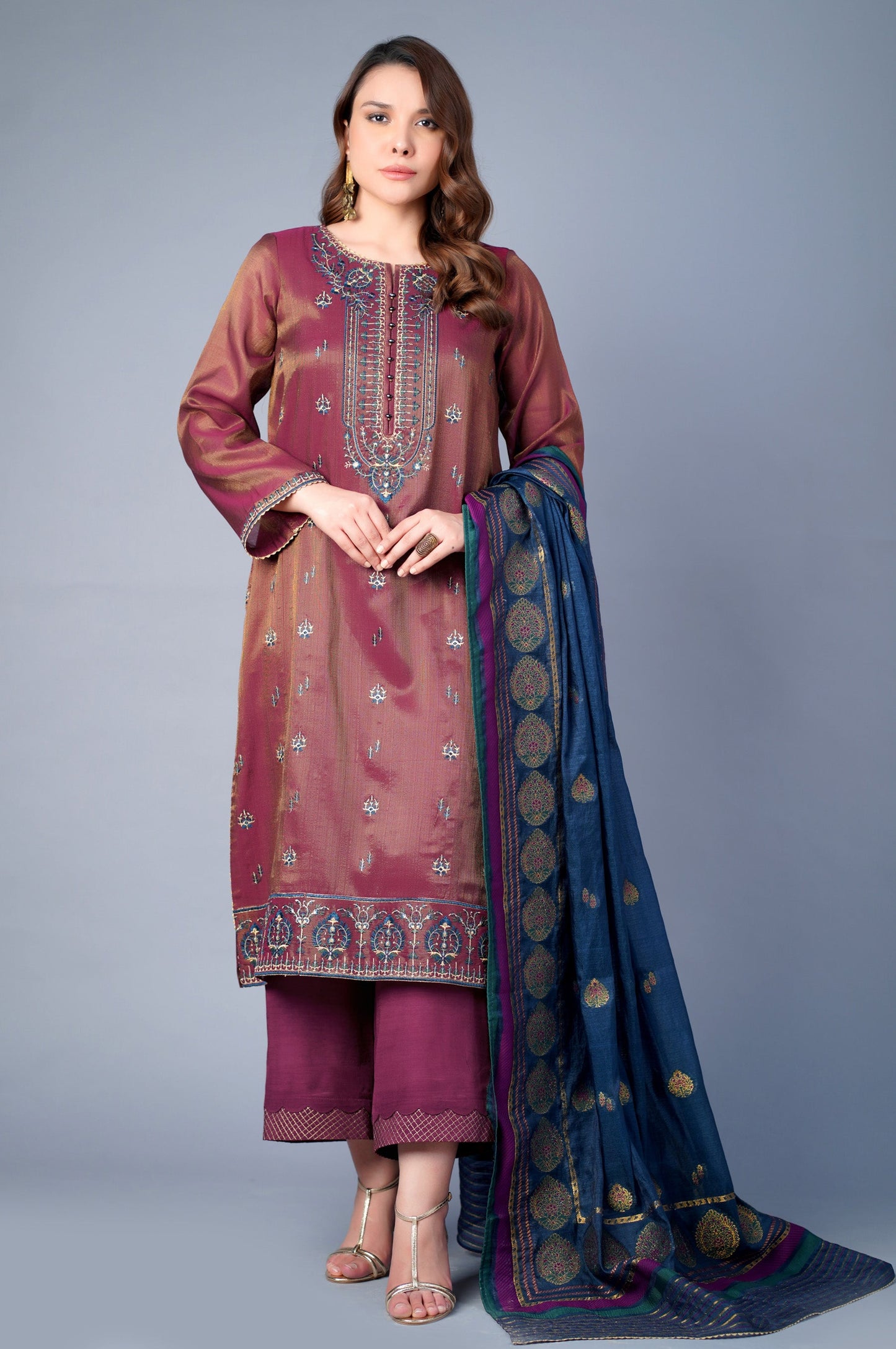3 Piece Unstitched Embroidered Mysuri Suit