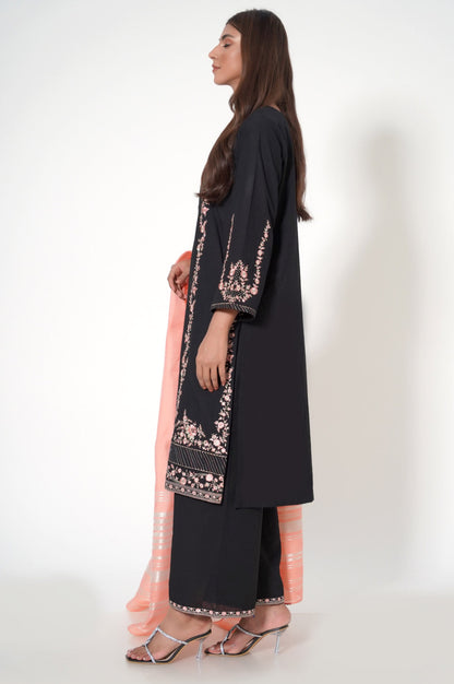 3 Piece Unstitched Embroidered Cambric Suit