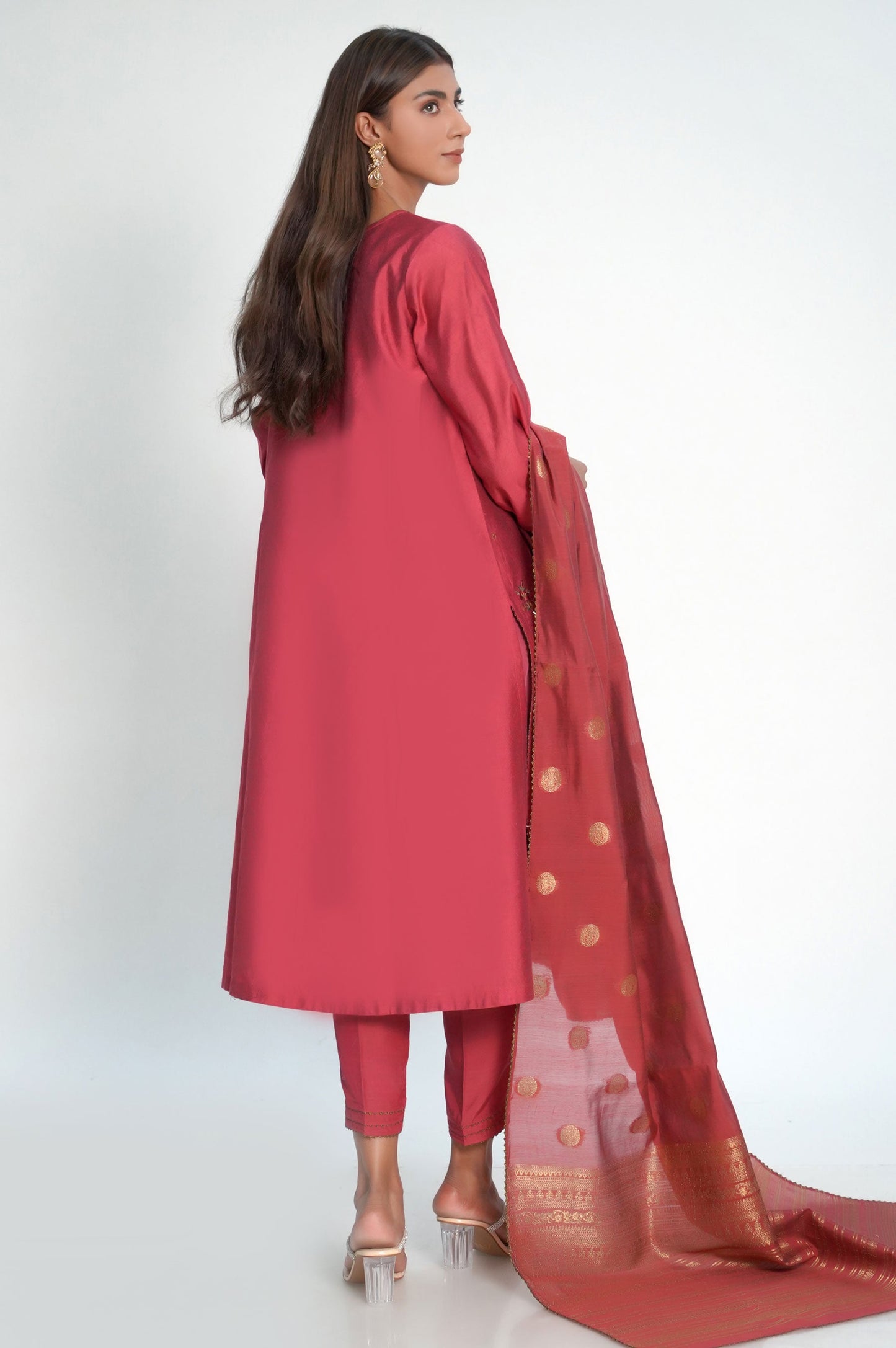 Unstitched 3 Piece Embroidered Cotton Net Suit