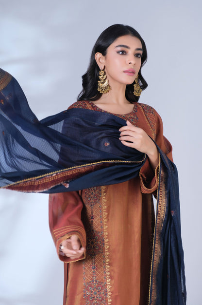 Unstitched 3 Piece Embroidered Mysuri Suit